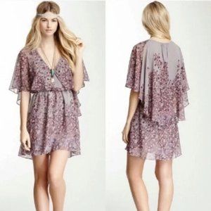 Free People Floral Cape Mini Dress (Size: S)